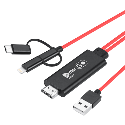 Buy Mobile to 3 in 1 HDMI Cable HDMI Cables Online - Enter-Go