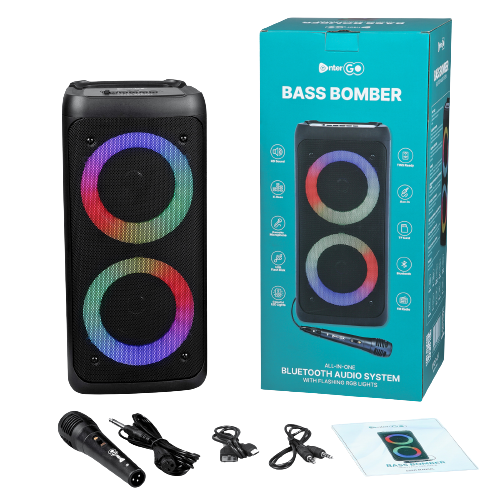 Enter Go Bass Bomber 5W Multi-Media Portable Bluetooth Party Speaker With Wired Mic